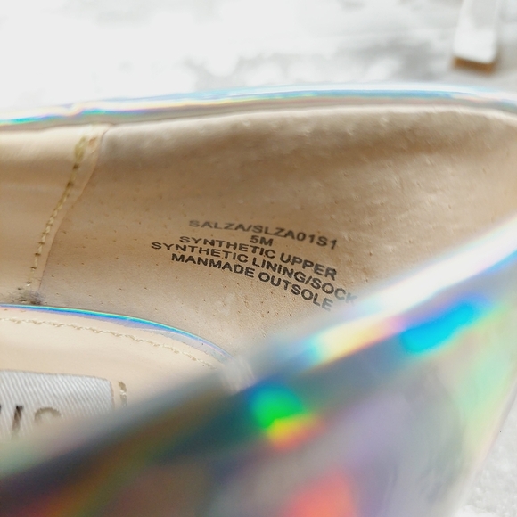 Steve Madden Salza Iridiscent Metallic Pointed Toe Pumps X128 - Picture 10 of 11